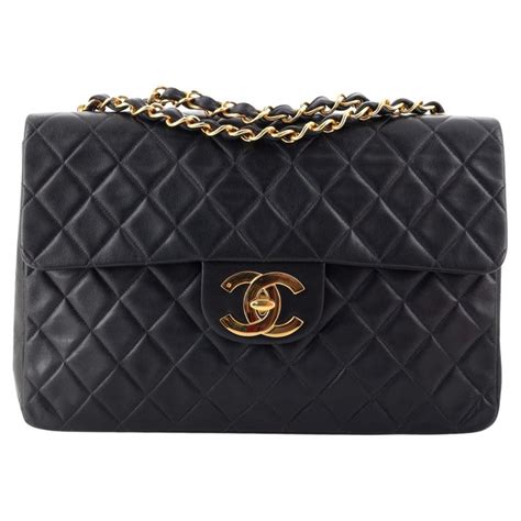 chanel classic single flap bag quilted lambskin maxi|original chanel classic flap bag.